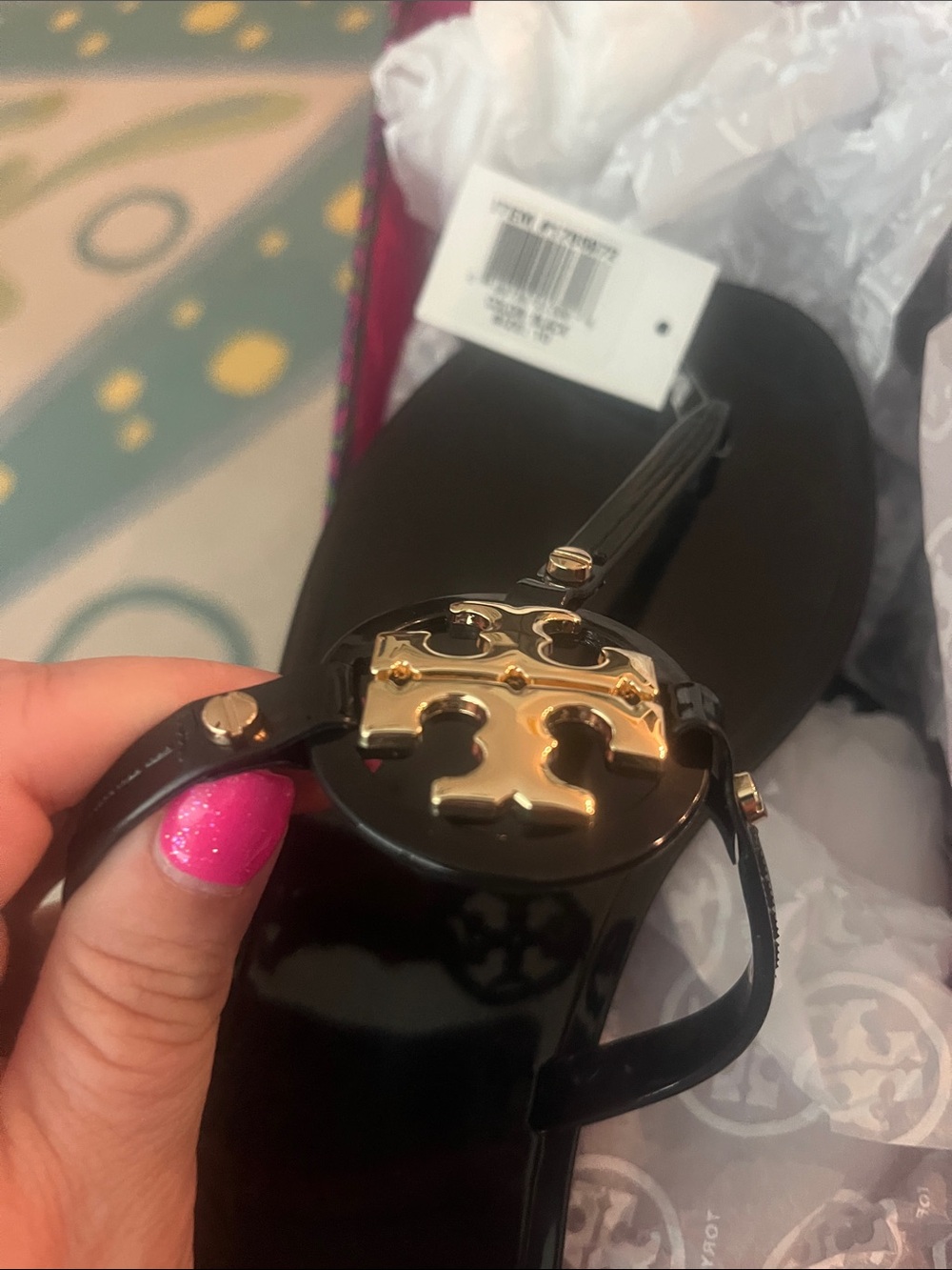 Tory Burch Mini Miller Flat Thong Sandal - Perfect Black